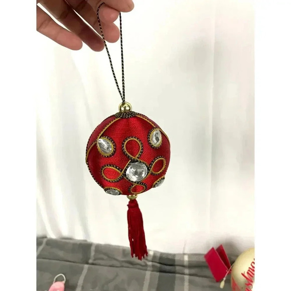 VTG 10X Christmas Ornaments Glass Koi Fish Apple Chandelier Santa Blown Icicle - Picture 11 of 16